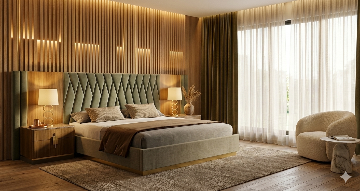 Lit contemporain de luxe de 180 de haut et 200x200