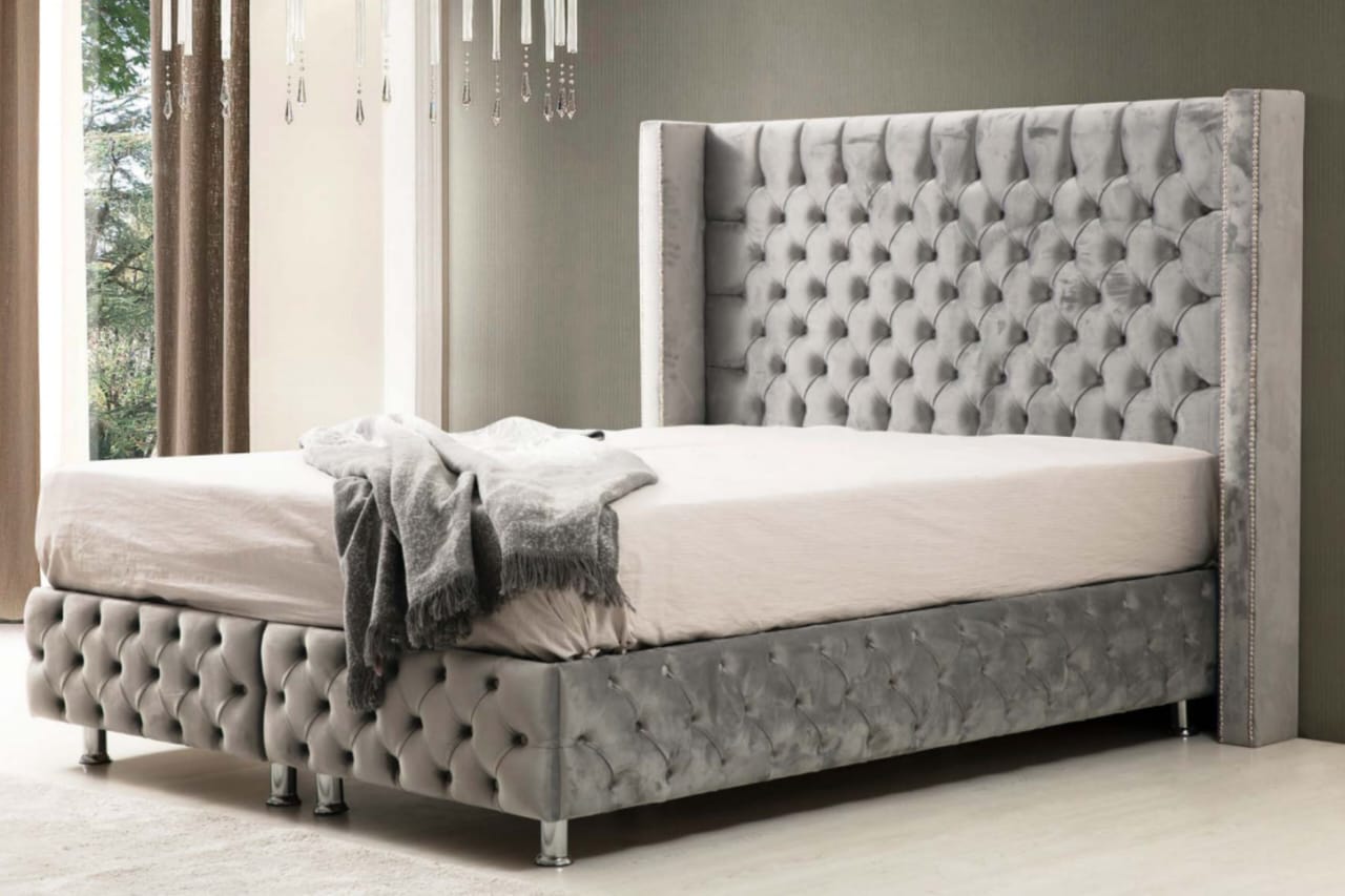 Lit velora avec Capitonnage a boutons